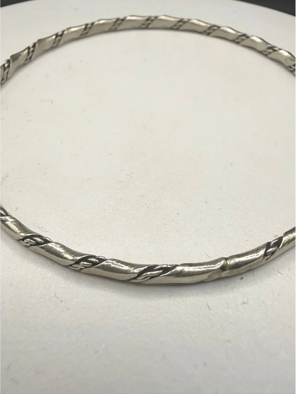 Set of 2 Stacker Sterling Silver 925 Cuff Bracelets - Rope Twist Design